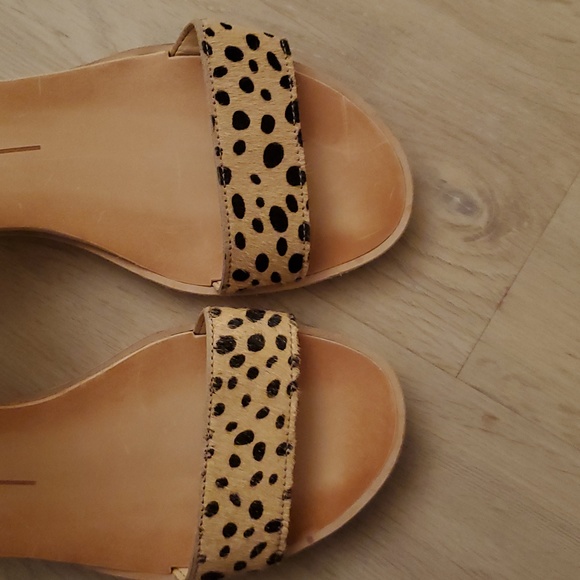 Dolce Vita Vivian Calf Hair Leather Sandals - 8.5 - Picture 8 of 9